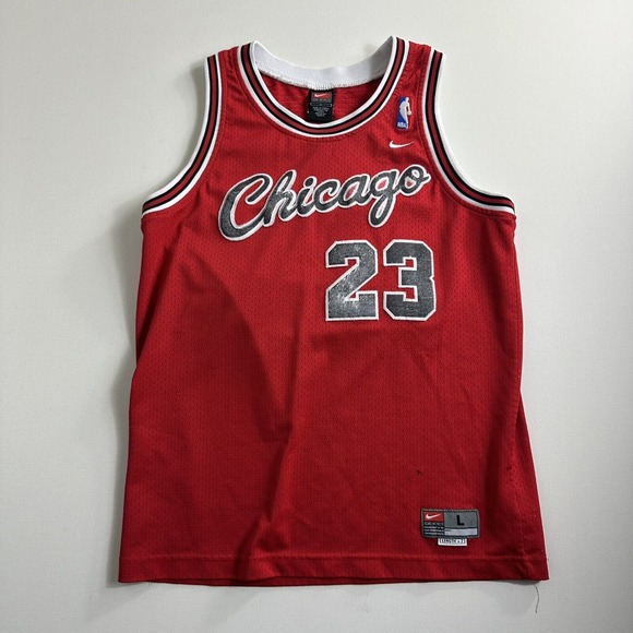 Nike Other - Vintage Nike Michael Jordan Rookie Bulls Jersey Size Large Swen Red Black‎ Gym